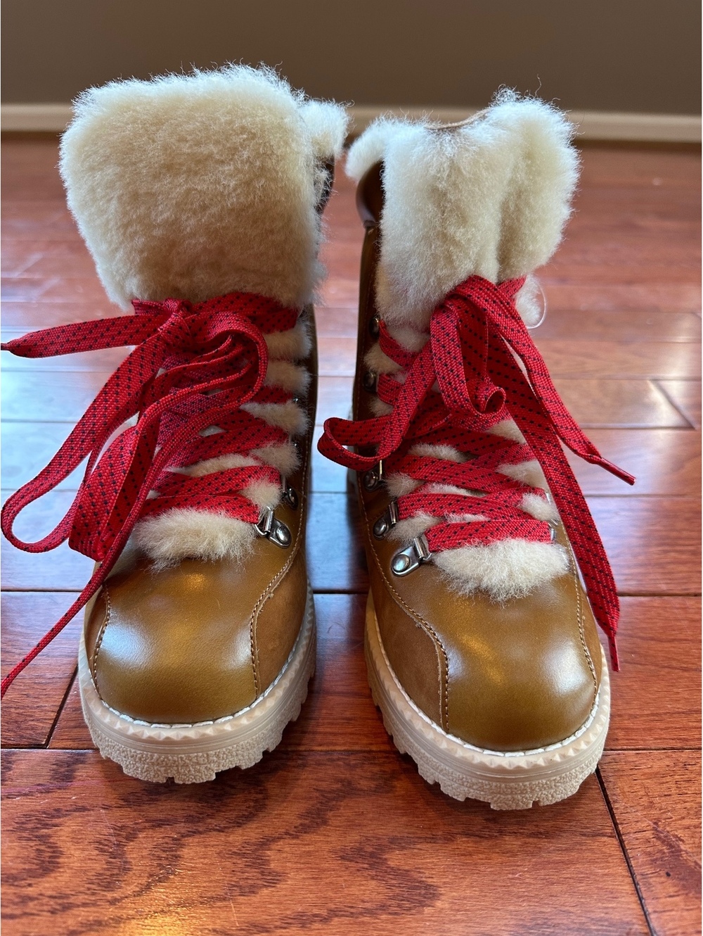 J.Crew Nordic Boots BV740 Size 6 Leather Shearling NWOT